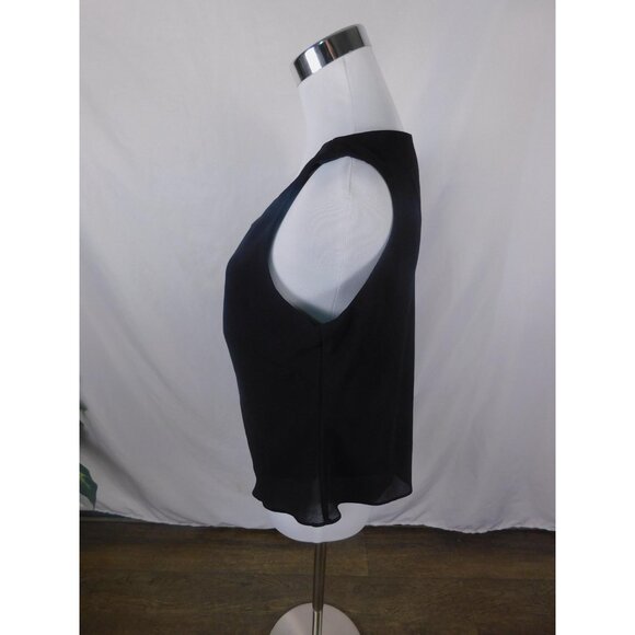 Natural Collection Black Sleeveless Scoop Neck Blouse Gothic Witch L - Picture 3 of 10